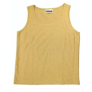 Women’s Size M Sport Savvy Gold Glitter Sparkle Pullover Tank Top